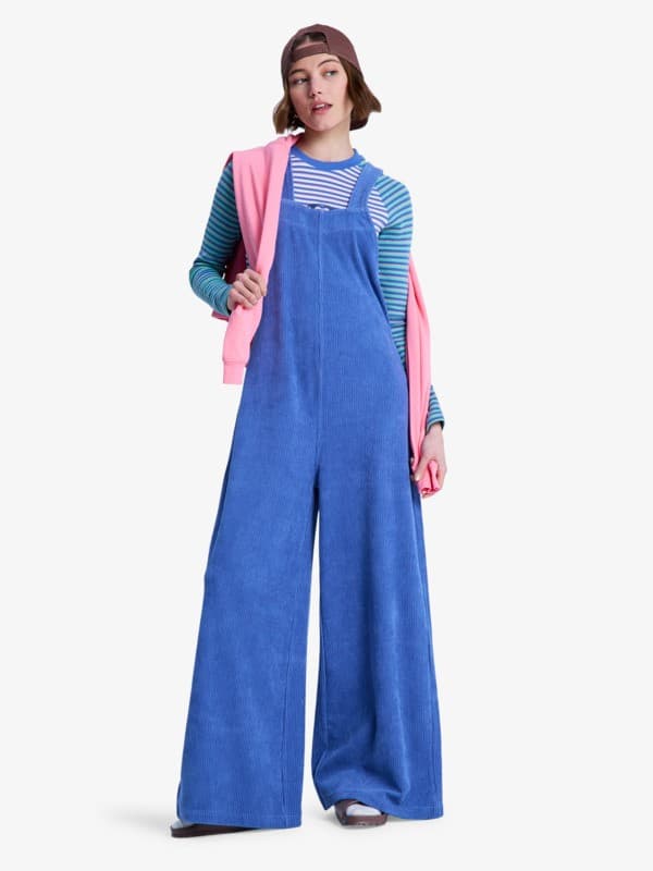 Roxy Best Daze - Salopette in velluto Blu Donna