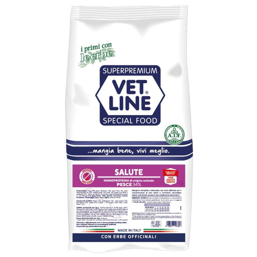 Vet Line Salute Pesce 12,5kg crocchette olistiche cane