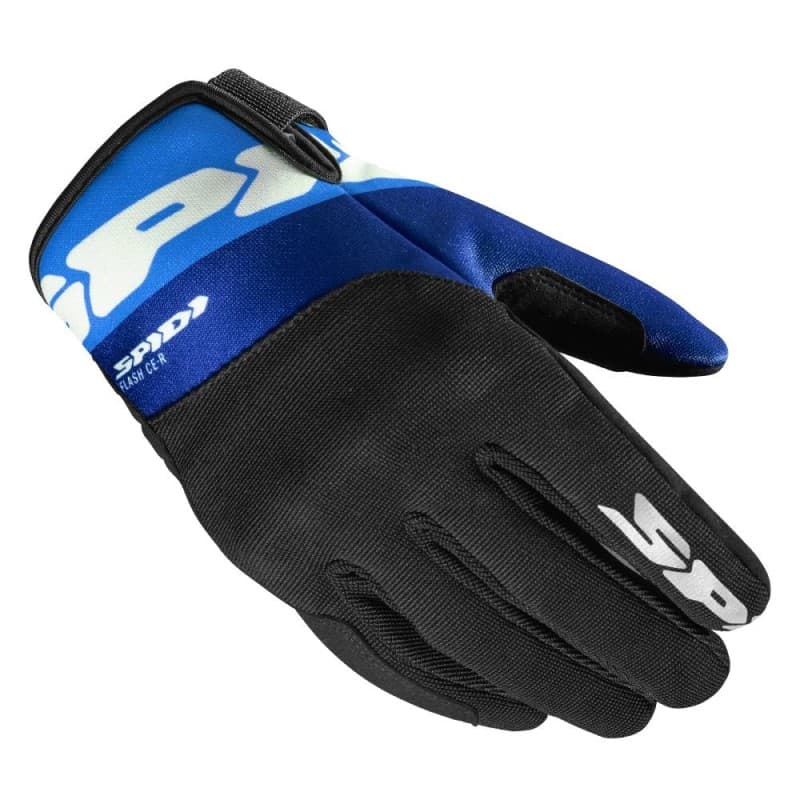 Guanti In Tessuto Spidi Flash-Kp Bianco Blu XXL
