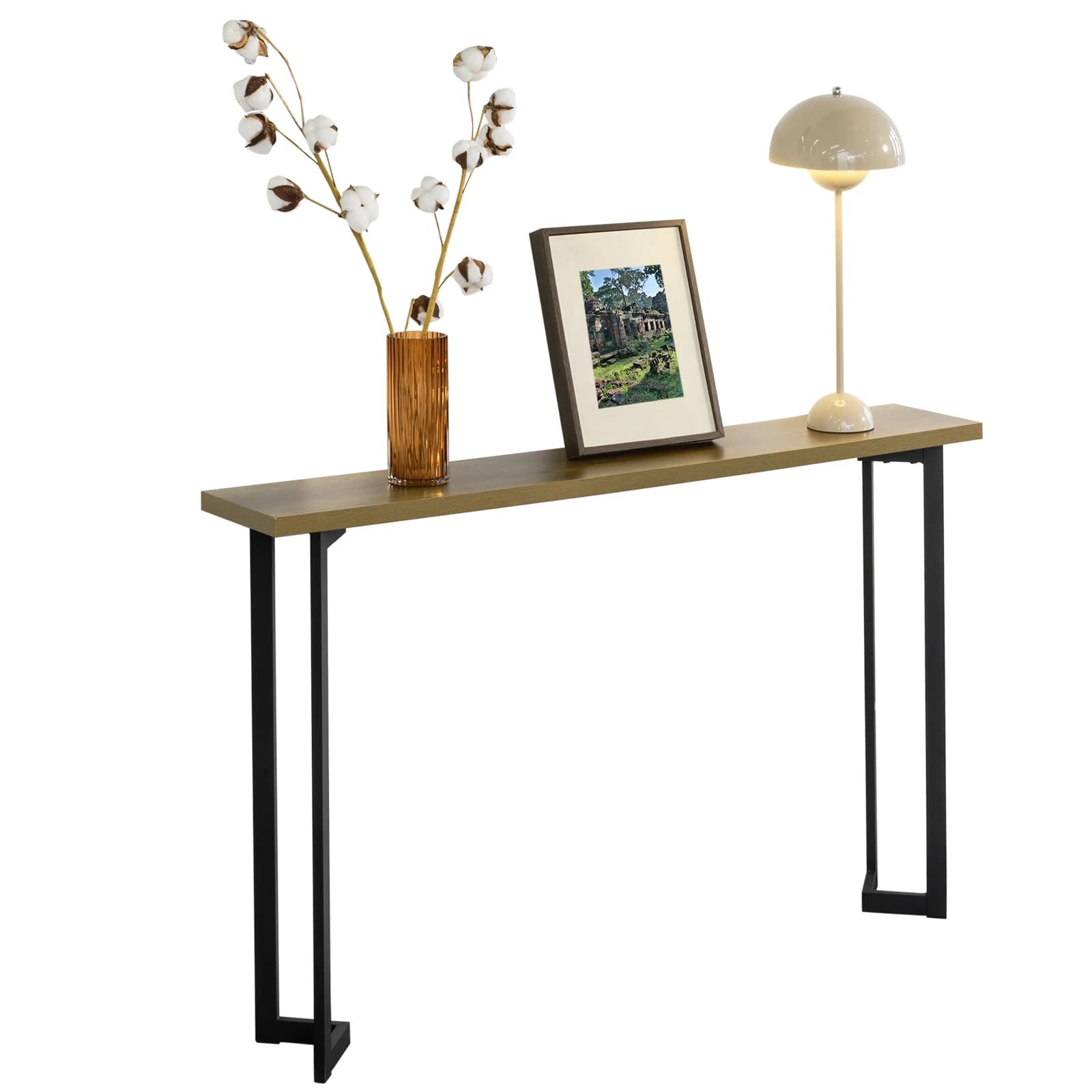SoBuy FSB50-PF Tavolo consolle vintage in metallo, tavolo da ingresso, tavolo decorativo, credenza, tavolino stretto, tavolino da divano