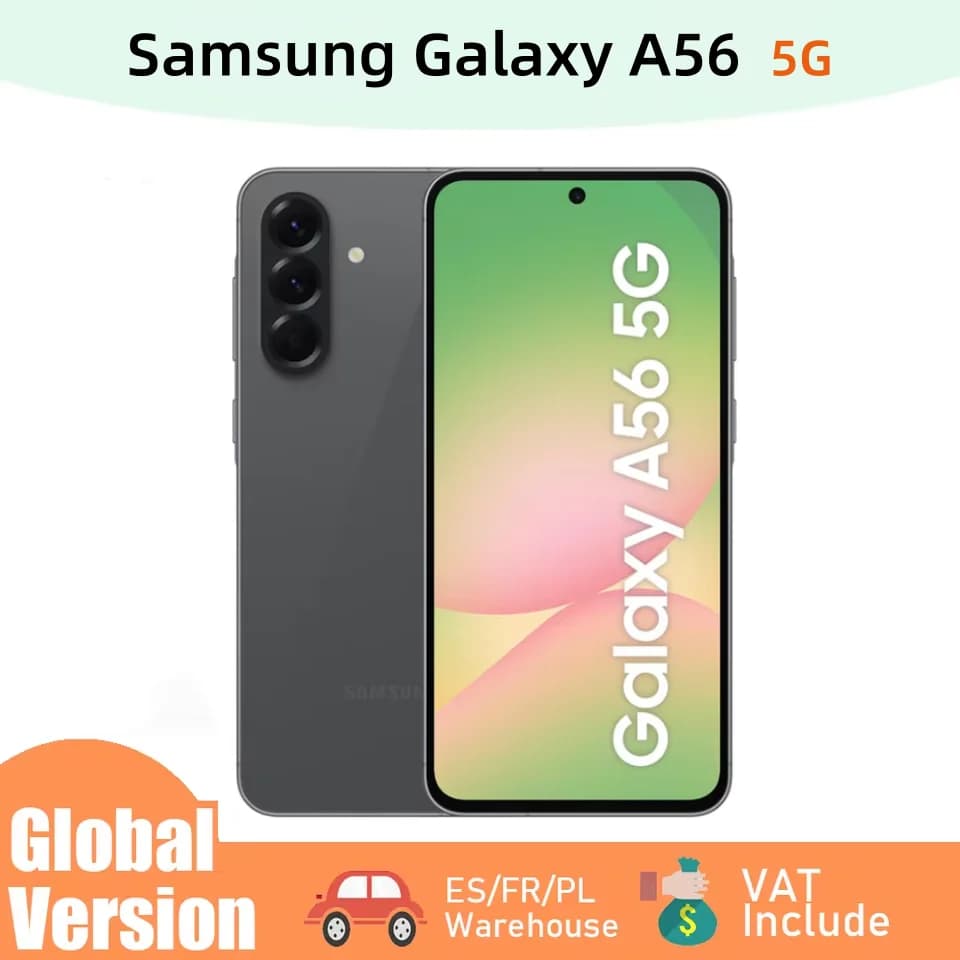 Samsung Galaxy A56 5G Smartphone 100% Originale, Display Super AMOLED da 6.7" 120Hz, Exynos 1580, Batteria da 5000mAh, Ricarica Rapida 45W, Fotocamera