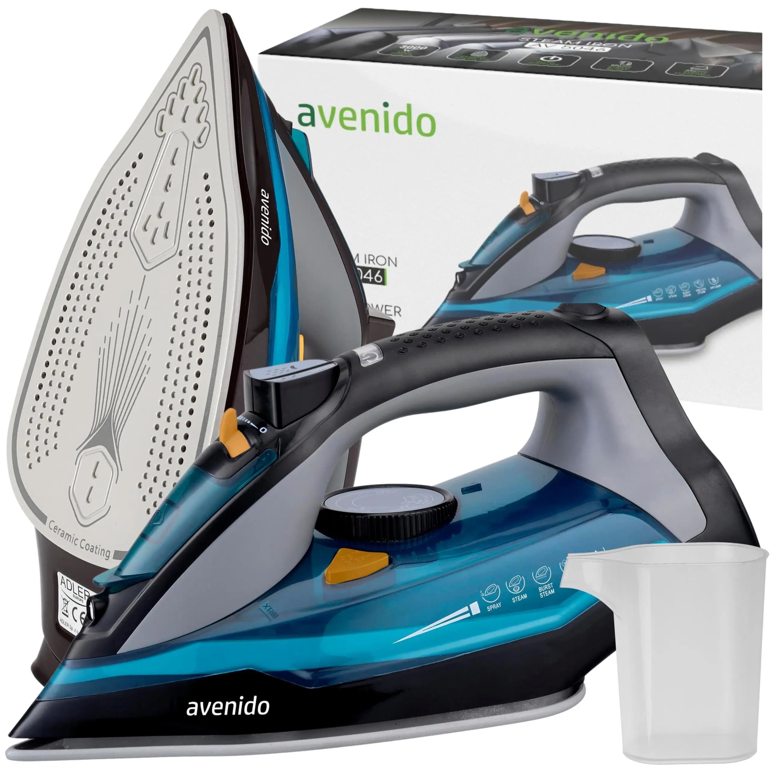 Ferro da stiro a vapore 3000W Vigile del fuoco ANTI-CALC ANTI-DRIP Stiratura verticale Piede in ceramica FORTE