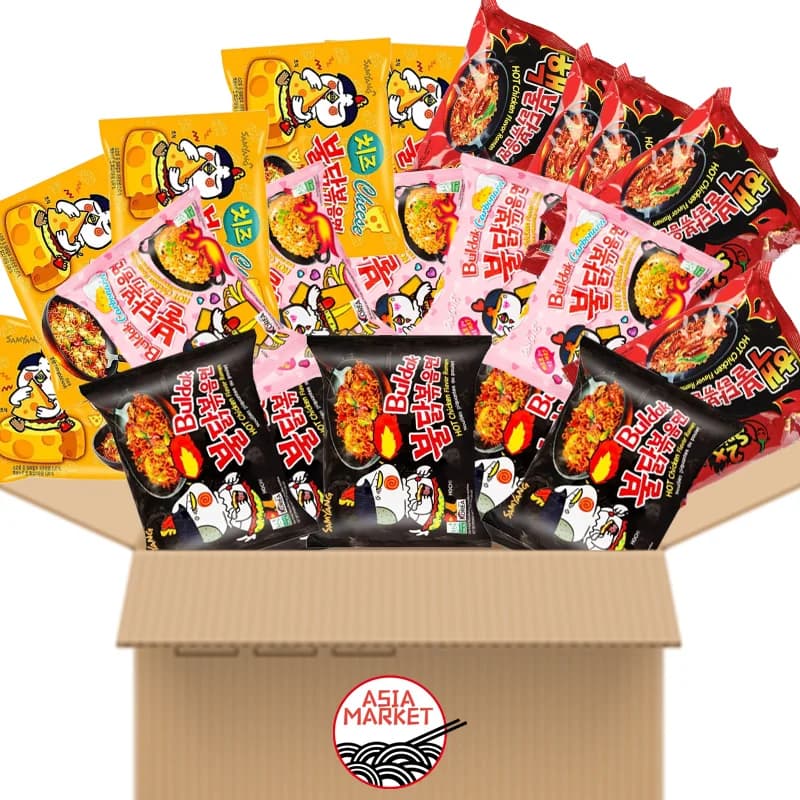 ASIAMARKET 15-20 confezioni Ramen Gourmet Esperienza di cibo asiatico istantaneo, avventura asiatica in un unico pacchetto: sapori esotici di noodle