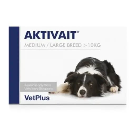 VetPlus Activait per la Funzione Cerebrale in Cani Anziani di Taglia Media e Grande - 60 Compresse