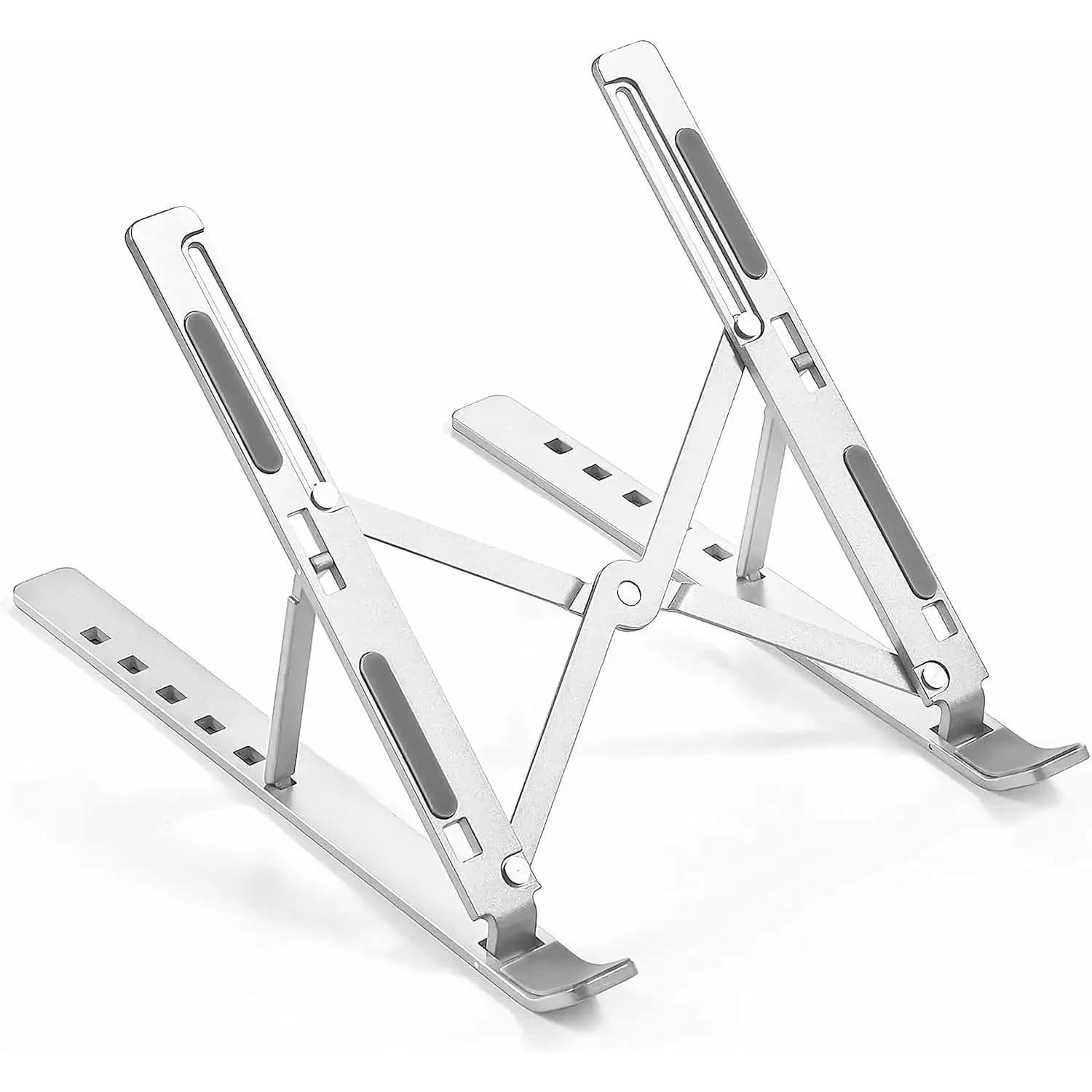 Supporto pieghevole per laptop in alluminio, supporto per laptop da tavolo regolabile in altezza, supporto per laptop da scrivania compatibile con