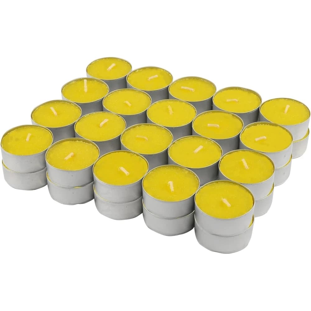 PLUSHOME Candele Antizanzare alla Citronella Candele Tealight alla Citronella 4 / 10 / 20 Unità