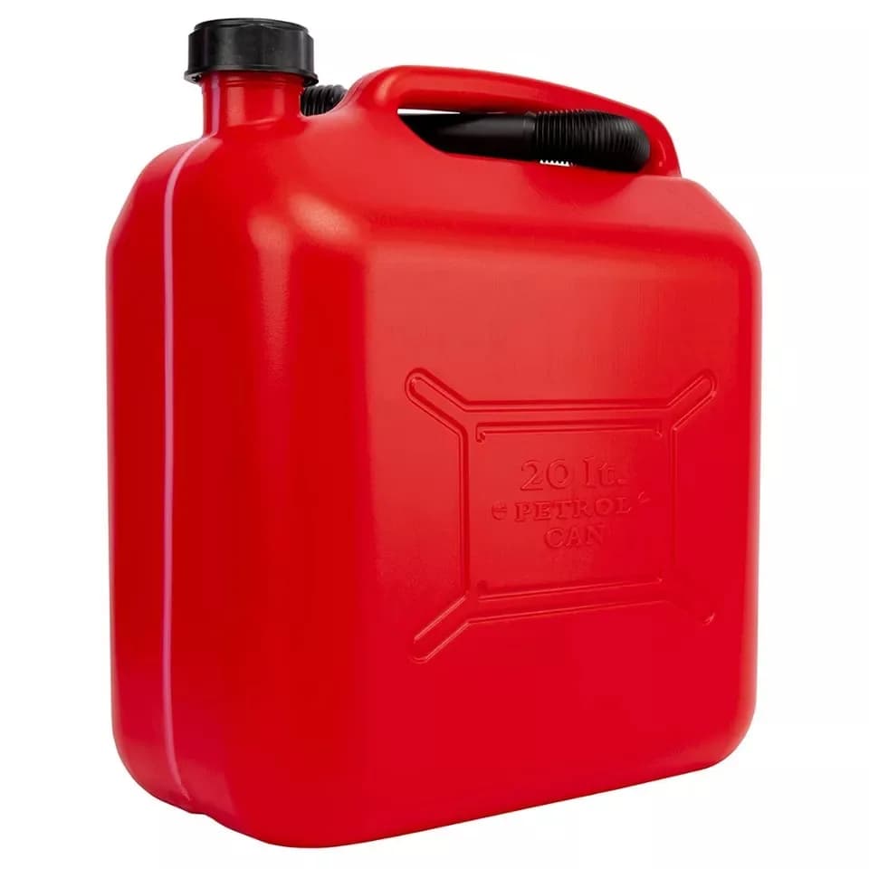 Bottiglia diesel in plastica per caraffa da benzina 5L 10L 20L approvata, con striscia di misurazione, facile lettura, include imbuto, serbatoi di