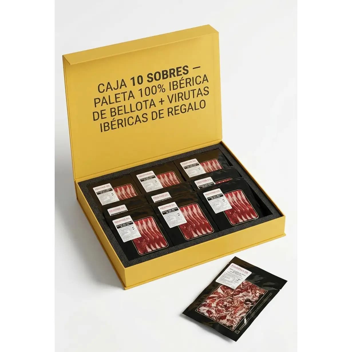 ACORN PALLETS 100% IBERO 10 BUSTE DA 100G + REGALO VIRTUAS IBÉRICAS 200G ESCA 50% - IBÉRICOS FASUTINO GIL