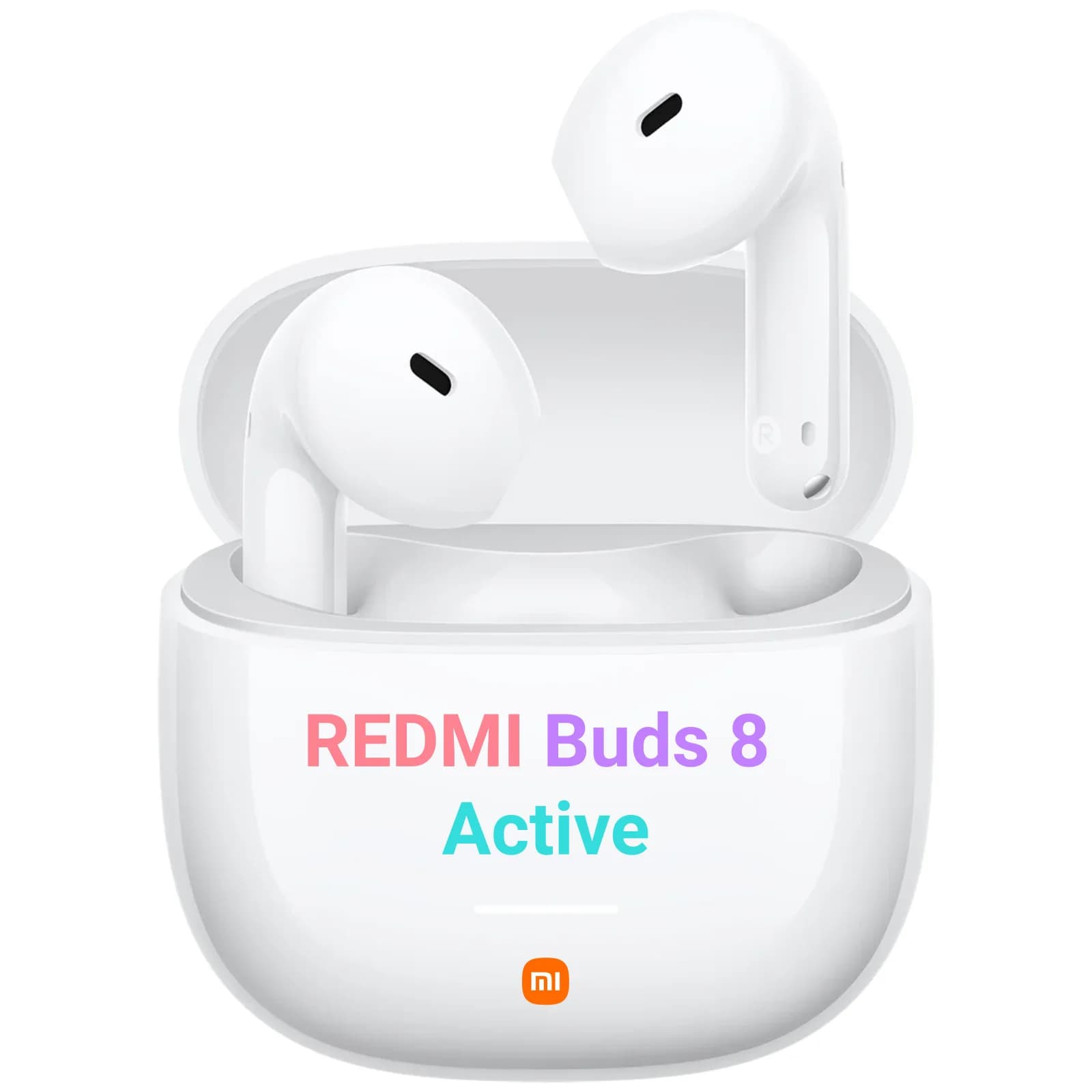 Xiaomi Redmi Buds 8 Active - Bianco, 37h di Batteria, Bluetooth 5.4, Doppio Microfono con Riduzione del Rumore AI, Driver da 14,2 mm, IP54, AAC