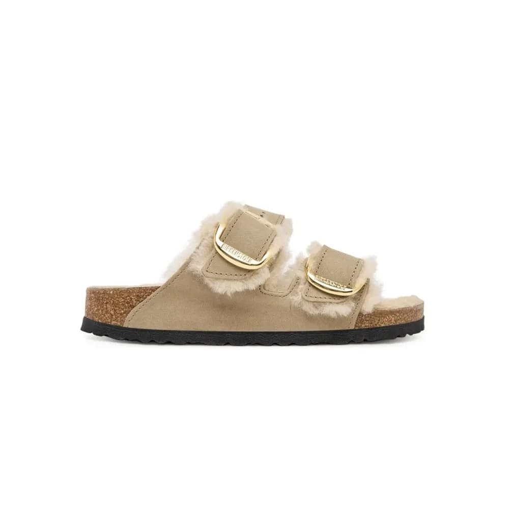 Sandali Bassi da Donna Birkenstock Arizona Shearlg Marrone