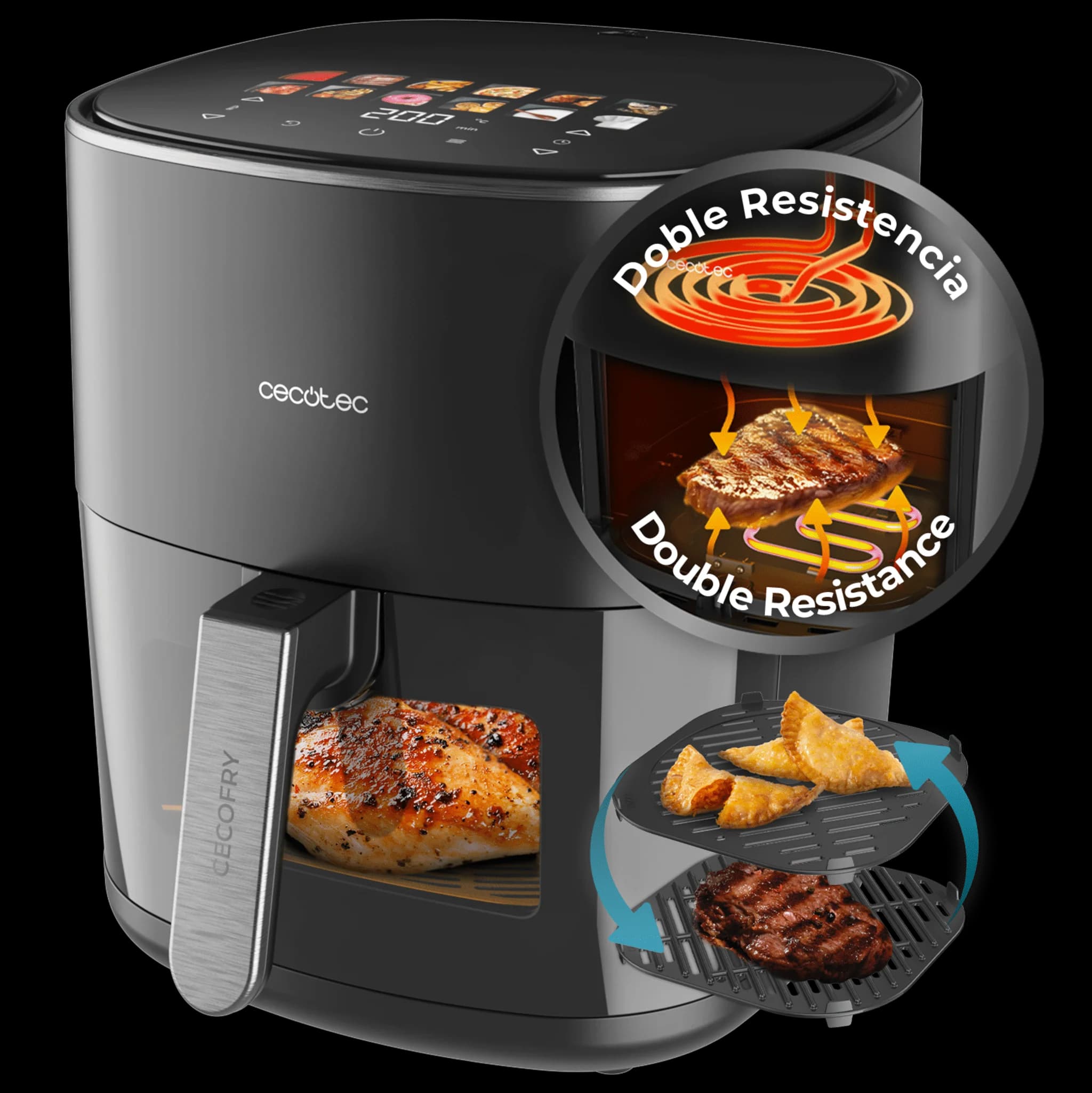 Friggitrice ad aria Cecotec Cecofry&Grill Duoheat 6500