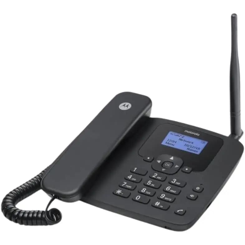 Motorola Voice - Telefono fisso wireless 4G FW410L, HotSpot Wi-Fi, scheda SIM, batteria di riserva, vivavoce, GSM quad band, trasferimento chiamata