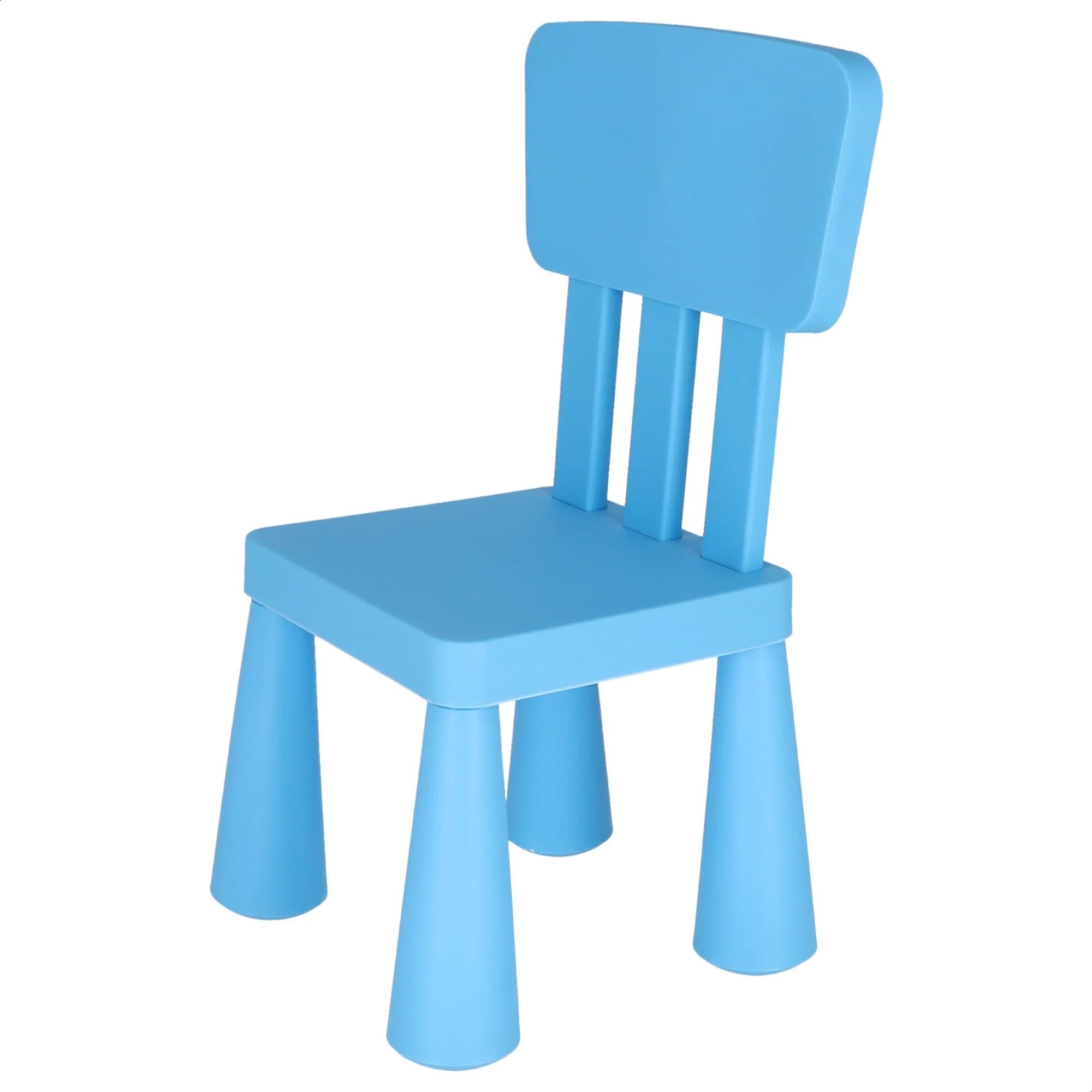 Sedia per bambini Blue Wellhome in plastica resistente e resistente - Design fantasioso