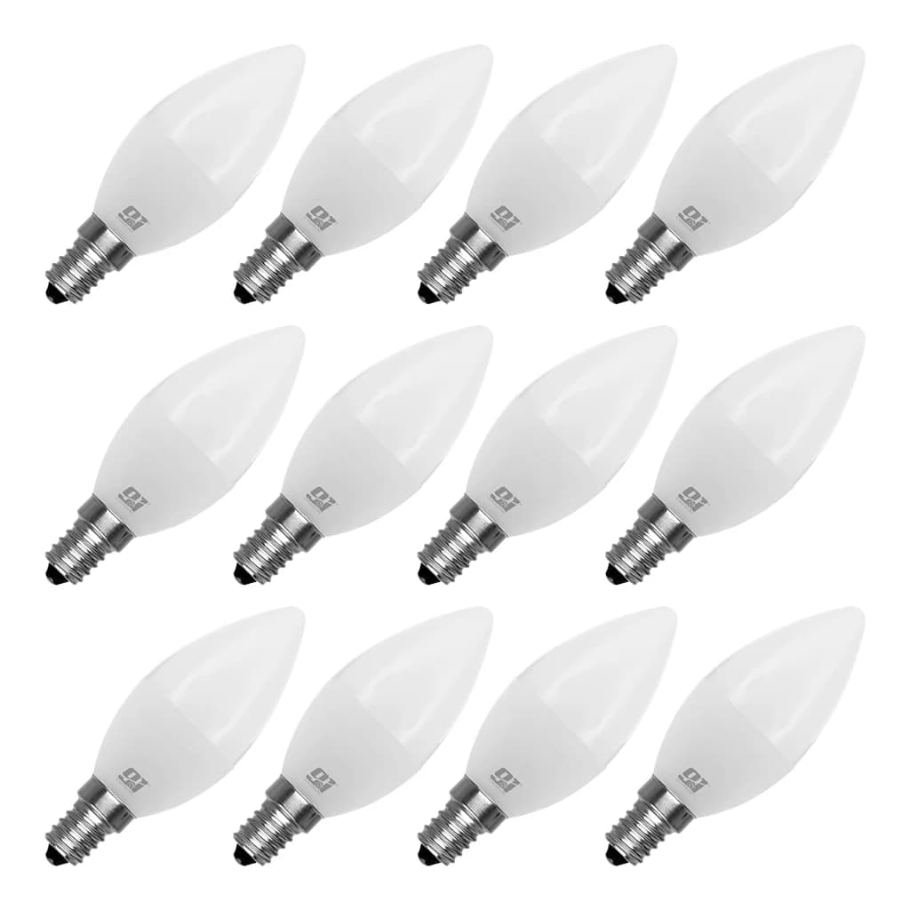 Orion91official ® - confezione x 10 lampadine LED C35 E14, a candela 6W (=40W) 470lm, non dimmerabile, luce bianca calda 3000K, 10000h, faretto,