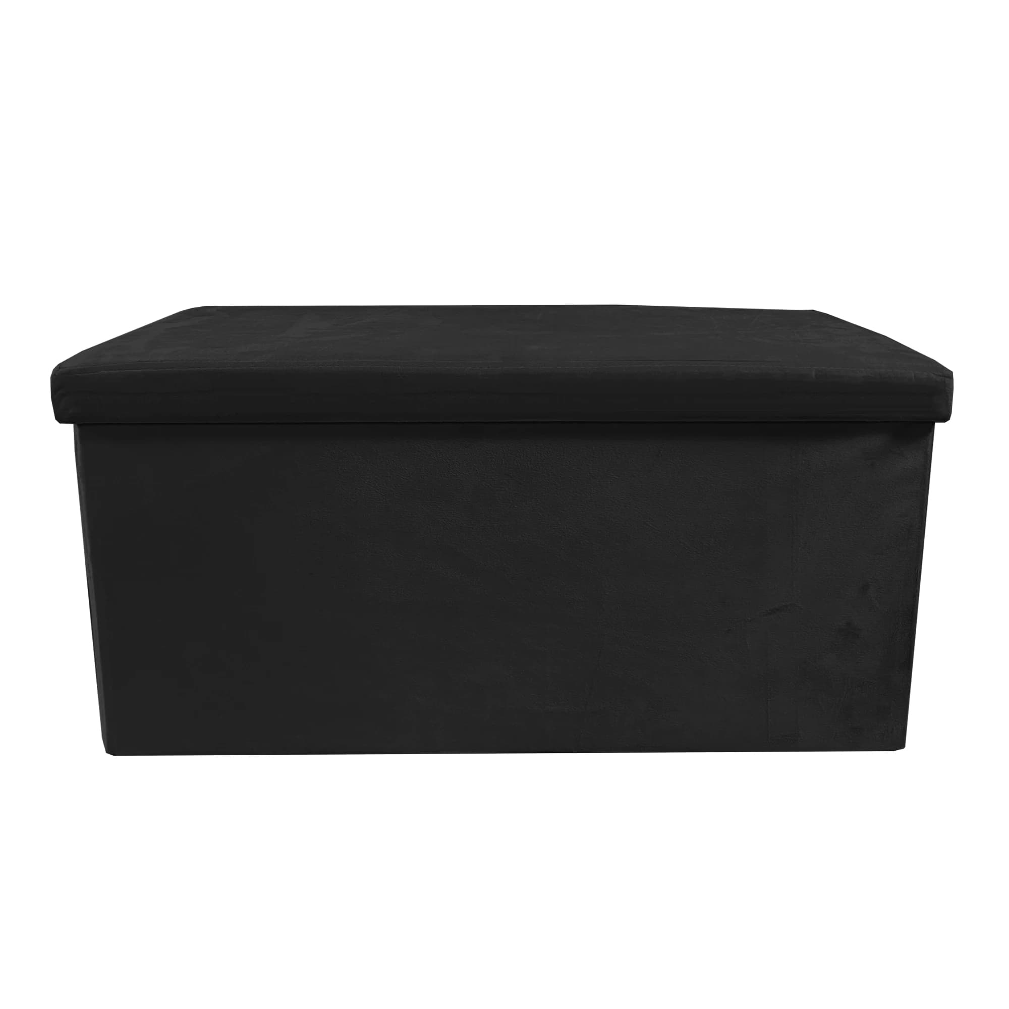 Soffio di velluto pieghevole rettangolare ottomano 76x38x38 cm nylon casa grande contenitore stile ottomano morbido velluto