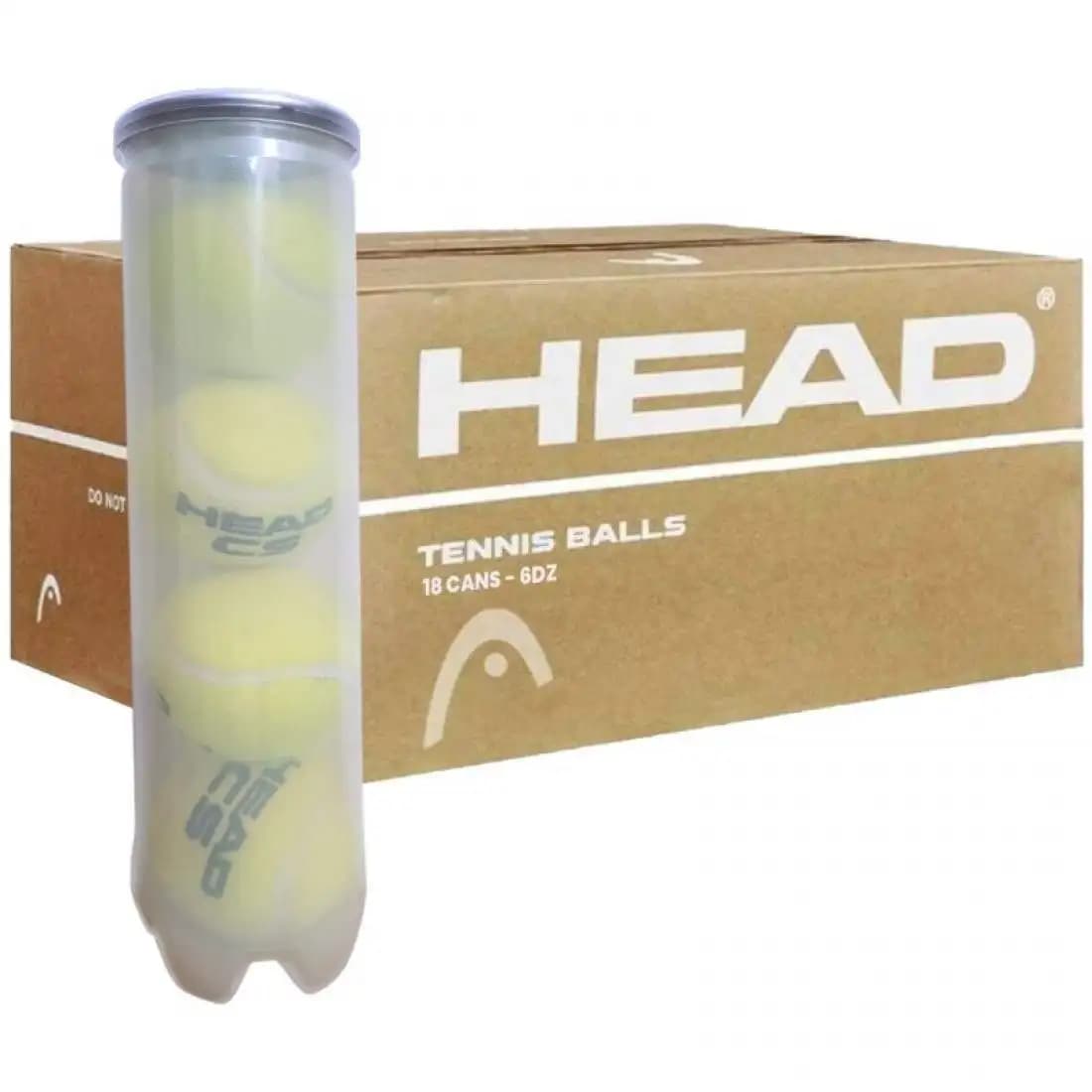 Palline da tennis Head CS – Tubo da 4 palline ufficiali |   Elevata durata e rimbalzo costante |   Formazione e competizione