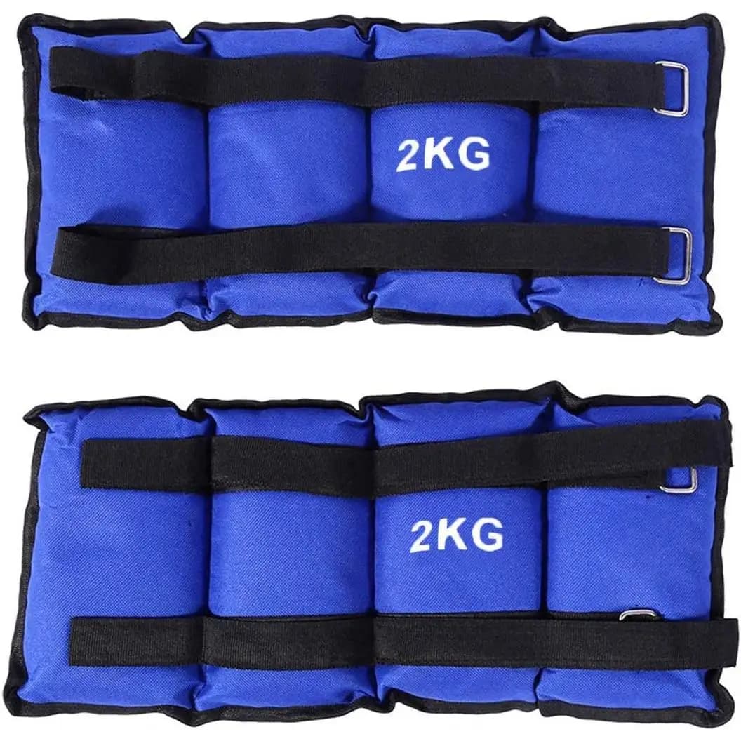 Pesi per caviglia e polso regolabili da 1 a 4 kg, laser con doppia cinghia regolabile, pesi in velcro per fitness, esercizio fisico, palestra, pesi,