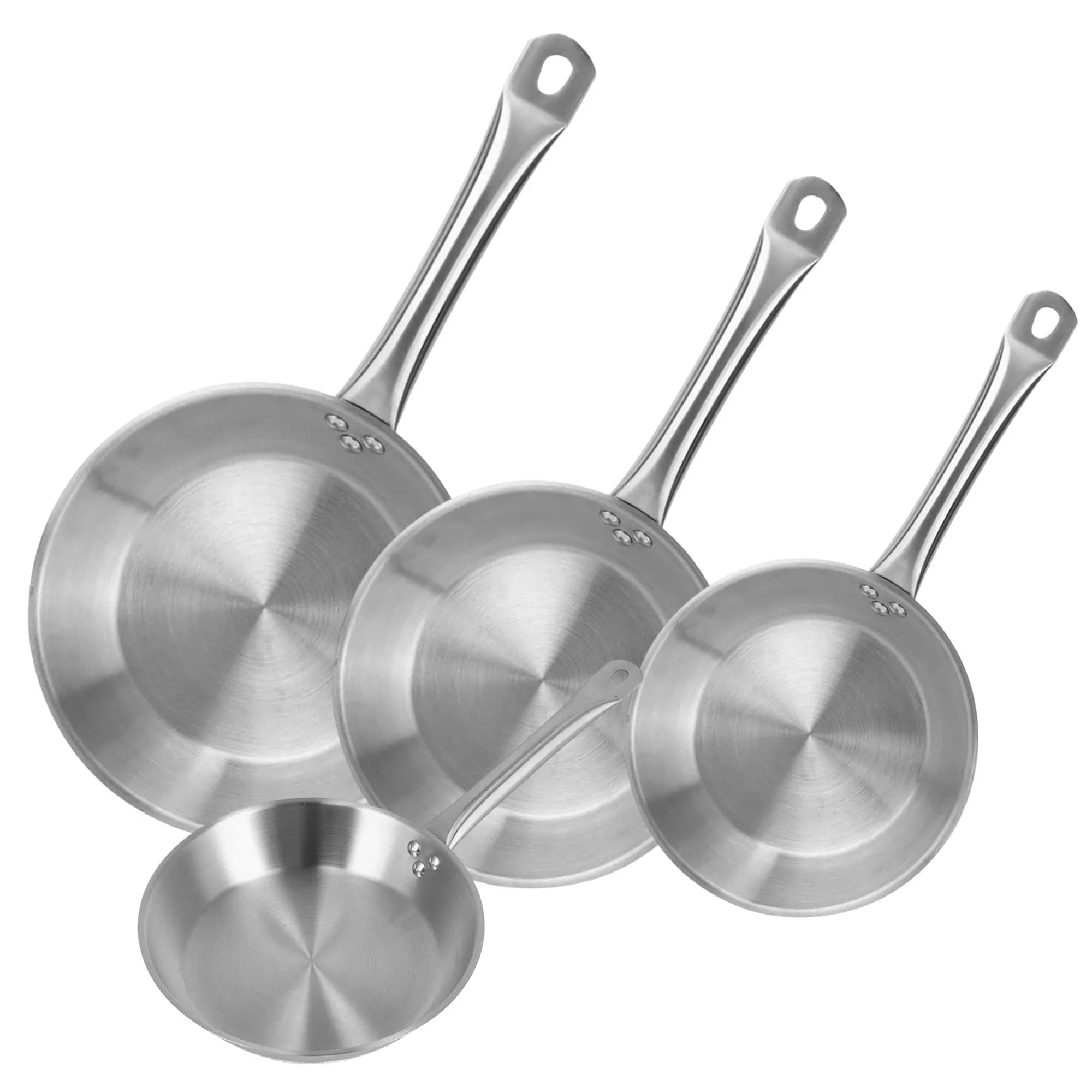 Well Home Padelle Ø20Ø24Ø28Ø30cm in acciaio inox, adatte per induzione e SENZA antiaderente