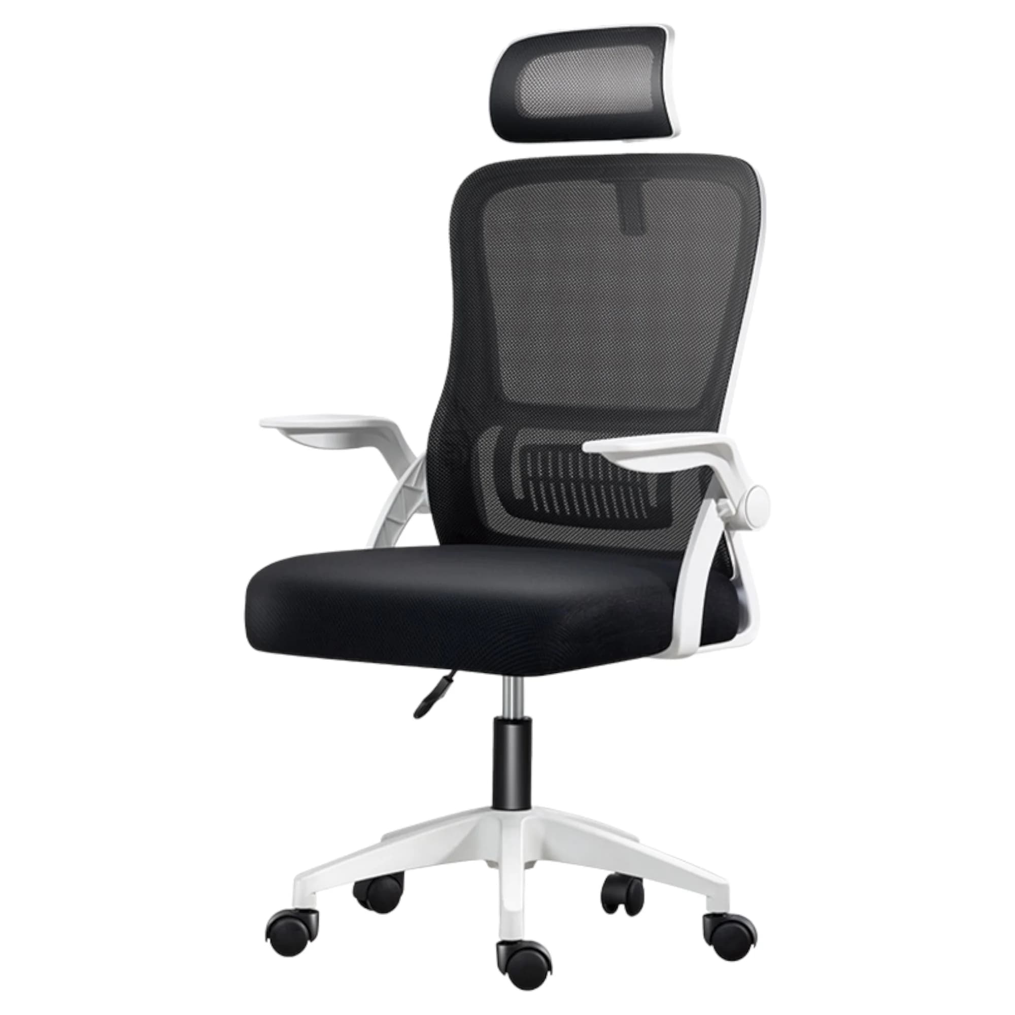 Sedia da ufficio, per giochi, Scrivania ergonomica con poggiatesta, regolabile e con supporto lombare Schienale in rete traspirante 90 Braccioli
