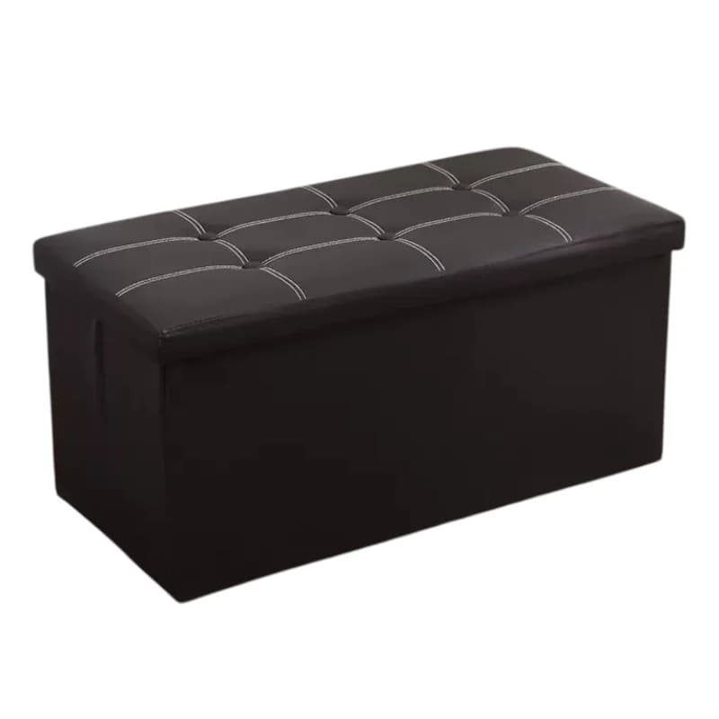 Sgabello ottomano portaoggetti 38x38x76 cm poggiapiedi pieghevole 76x38x38 cm panca in ecopelle sgabello rettangolare portaoggetti sedile imbottito