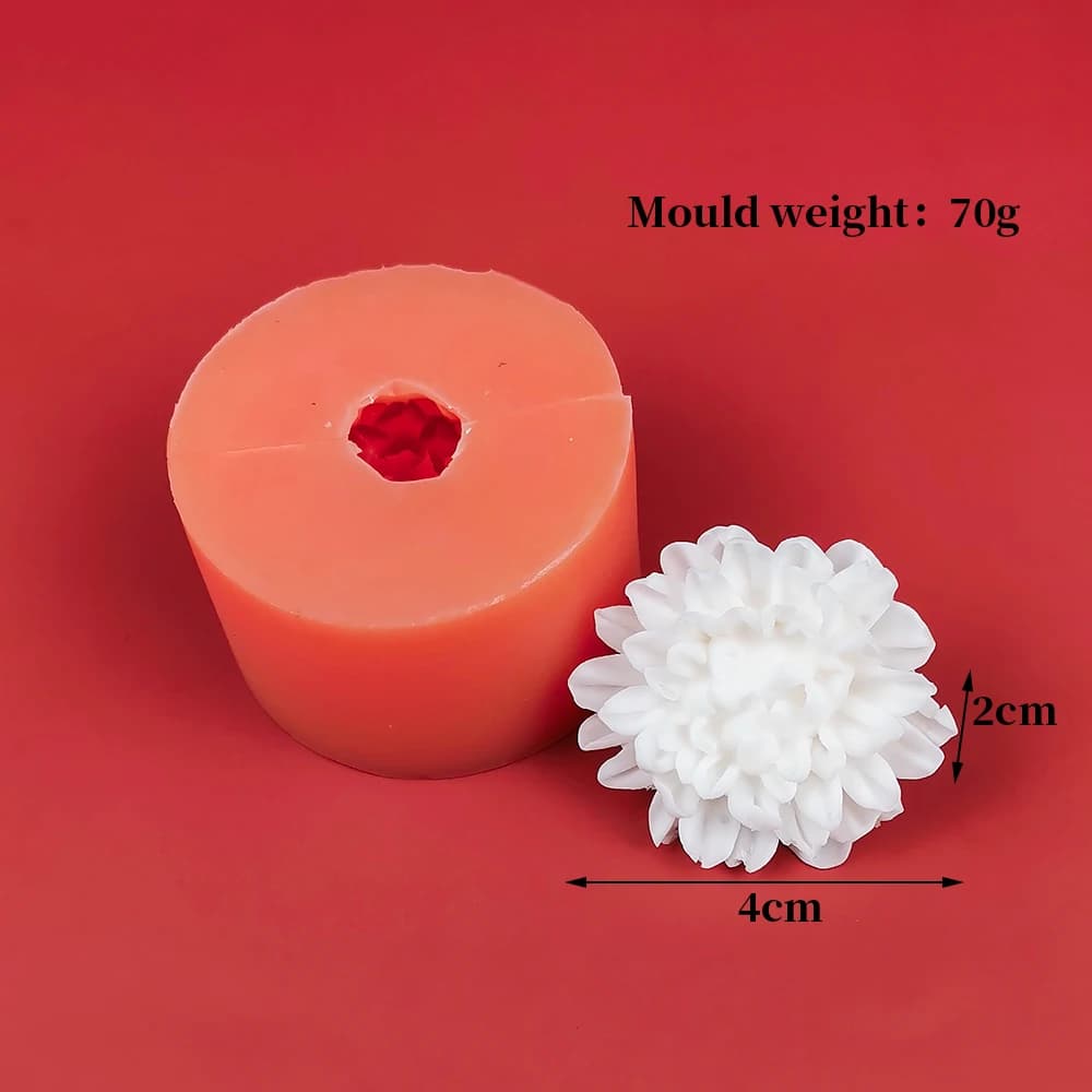 Stampo per fiori fai-da-te Silicone Crisantemo Cosmo Orchidea Decorazione floreale Stampi per sapone per piante Stampi per candele con palline di