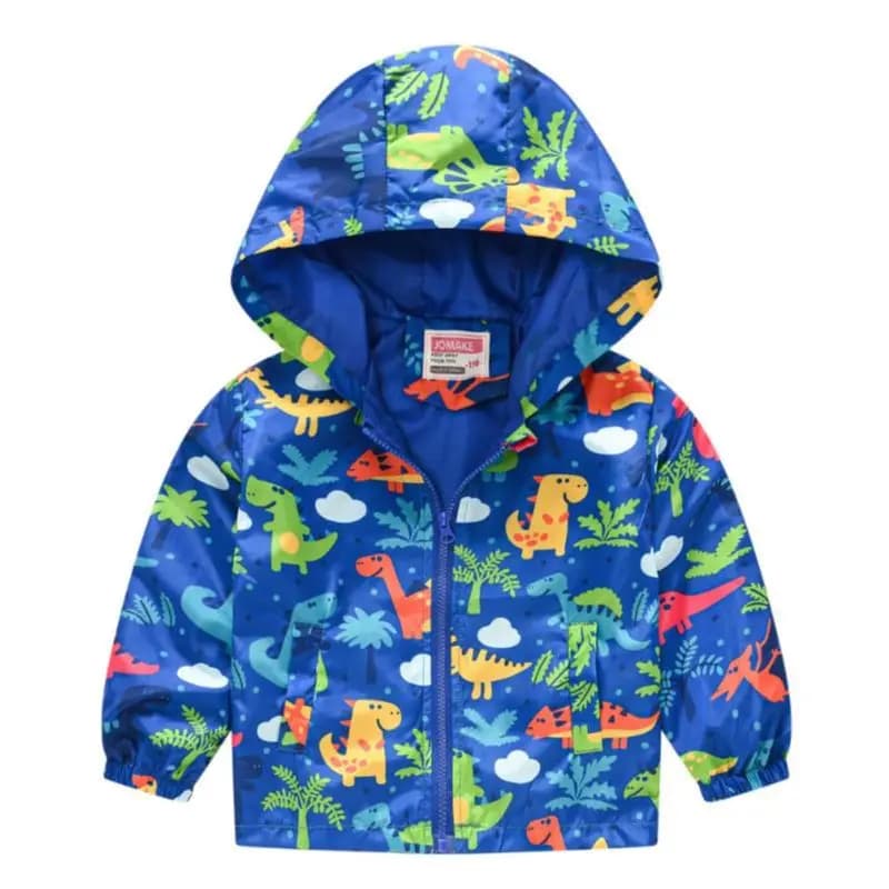 2021New primavera autunno bambini ragazzi ragazze giacca con cappuccio frangivento cartoni animati stampa manica lunga bambini Outwear cerniera