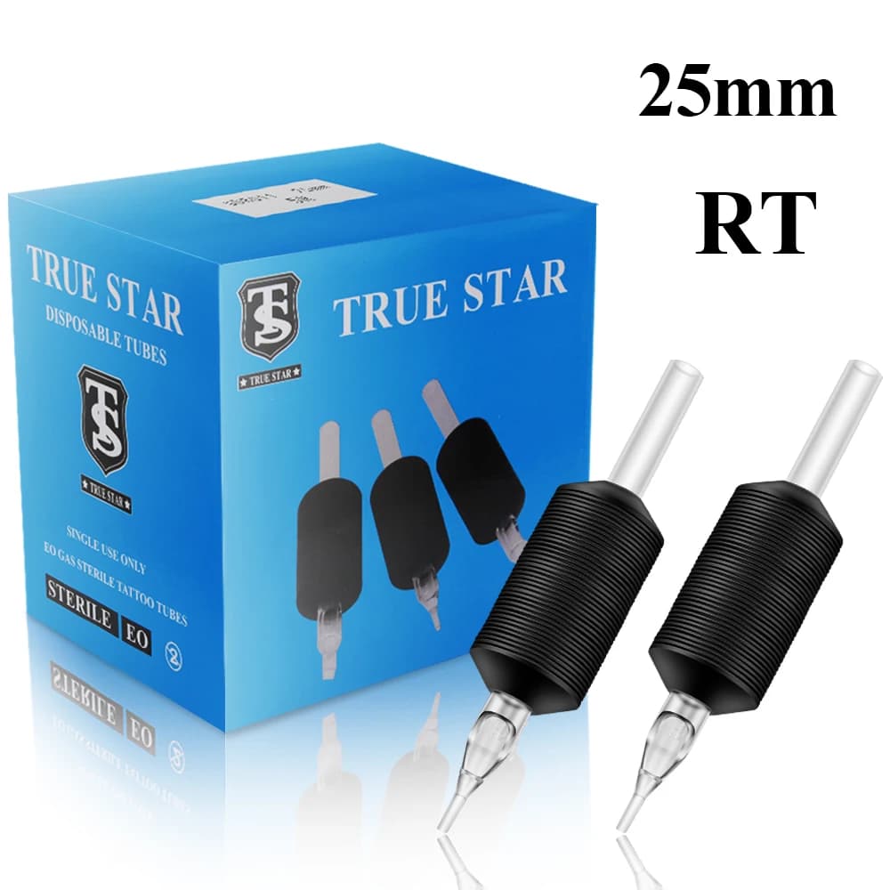 20PCS 3R 5R 7R 9R 11R 13R 15R 18R Monouso 25MM Nero Morbido Silicone Tattoo Grips Tubi Tubi di Plastica Combo