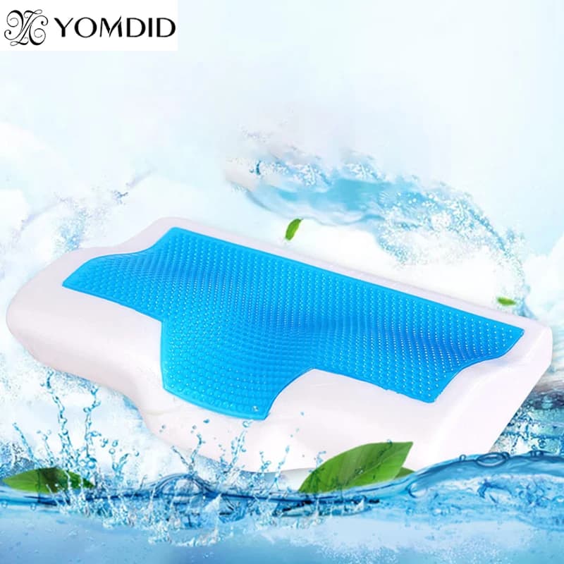 YOMDID 1 pz cuscino in memory foam estate ghiaccio-freddo anti-russamento poggiatesta cuscini per dormire cuscino in gel nucleo + fodera per cuscino