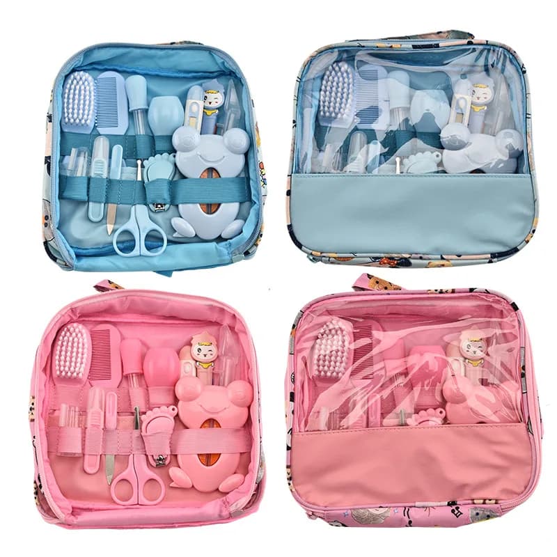 Kit di strumenti per la cura del bambino Tagliaunghie per neonati Cura dell'igiene dei bambini Termometro Clipper Forbici Set per banchicure per