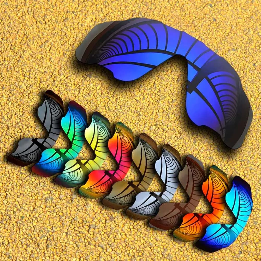 PAZZERBY Lenti di ricambio con rivestimento a specchio polarizzato per montatura Oakley Jawbreaker multicolore