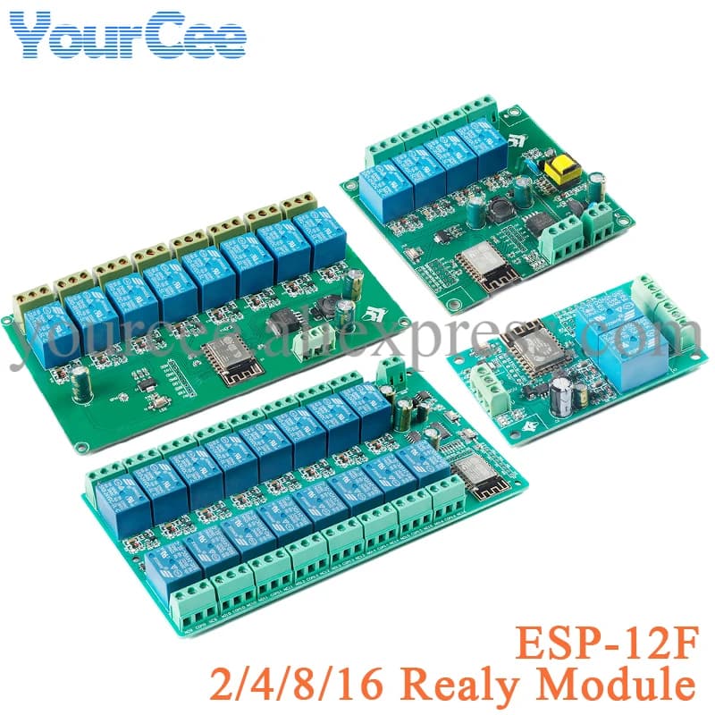 ESP8266 Modulo relè wireless a 1/2/4/8/16 canali AC/DC ESP ESP-12F Scheda di sviluppo WIFI