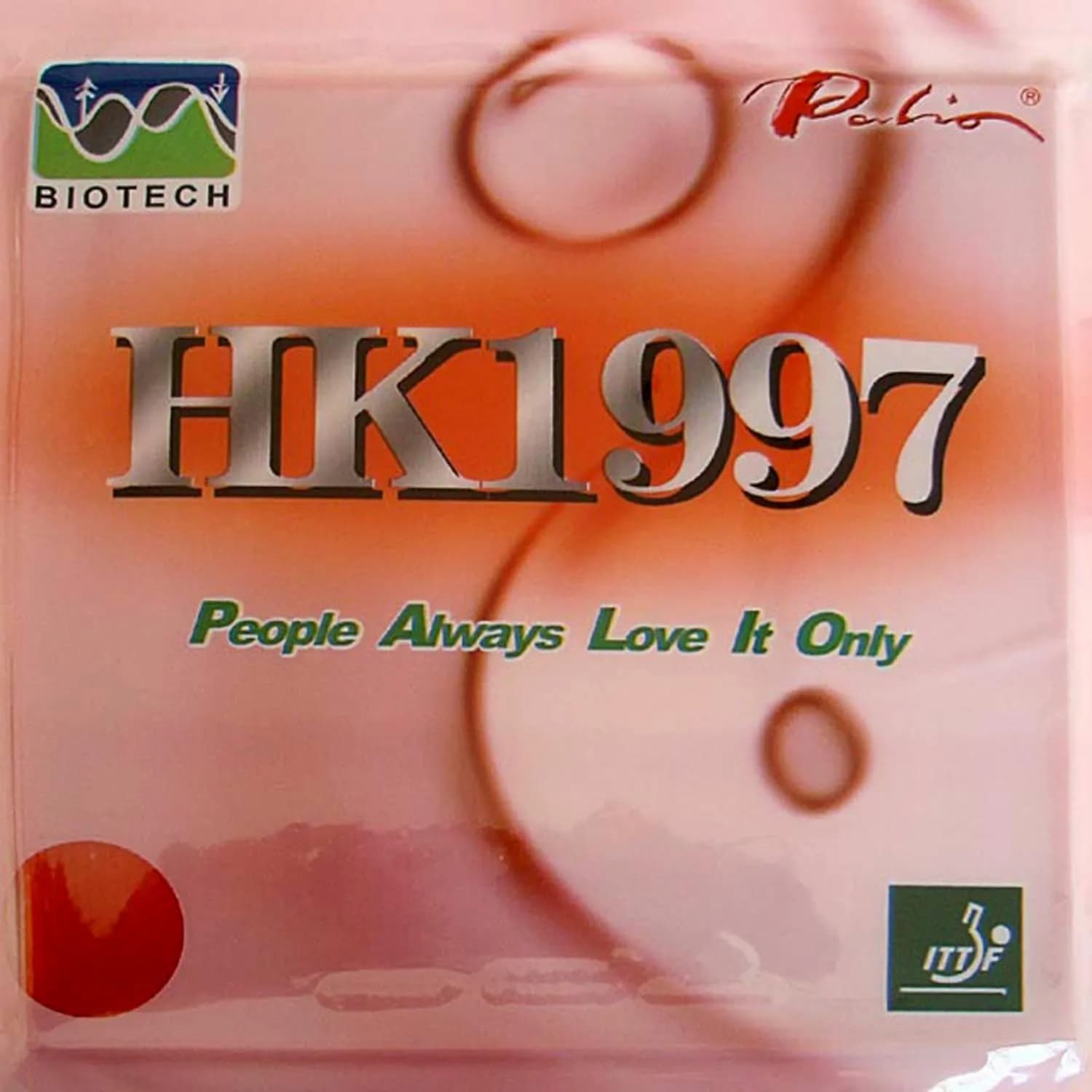 Gomma Originale Palio HK1997 per Racchette da Ping Pong con Puntini su Entrambi i Lati, per Loop, Sport da Tavolo, Biotech