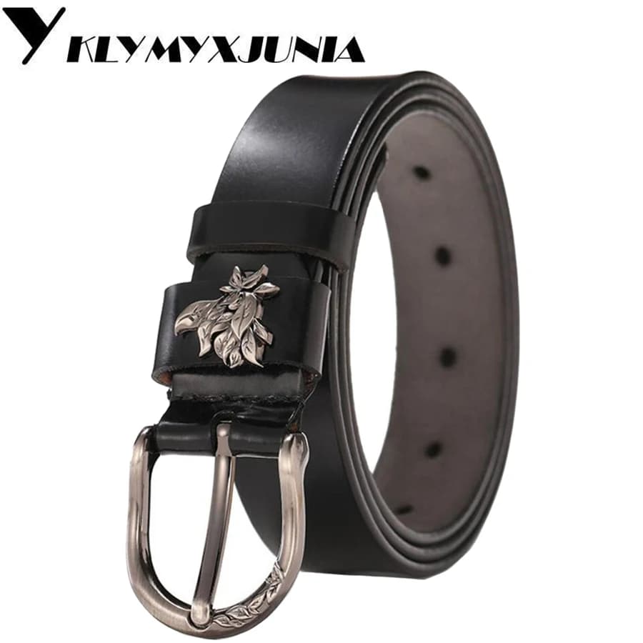 Cintura in pelle da donna muslimate larghezza: 2.8cm,95-110cm cintura femminile cinturino in vera pelle nero \ caffè \ colore bianco