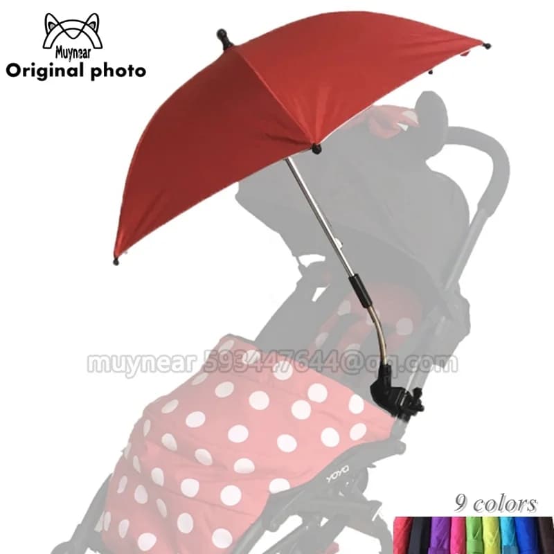 Ombrello passeggino Protable Baby colorato carrozzina parasole per passeggino pieghevole regolabile a 360 gradi accessori passeggino yoya