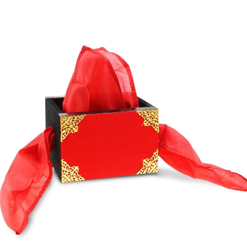 Silk Through The Fire/Fire Box trucchi magici Comedy Stage Magia Scarve appeal Magie Fire Illusion Gimmick puntelli per maghi