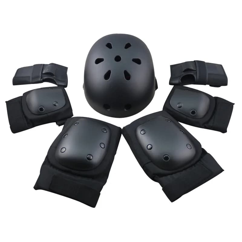 6 pezzi cuscinetti gomito polso ginocchiere per sport all'aria aperta Kit di protezione Inline pattinaggio di velocità corsa ciclismo Skateboard S M