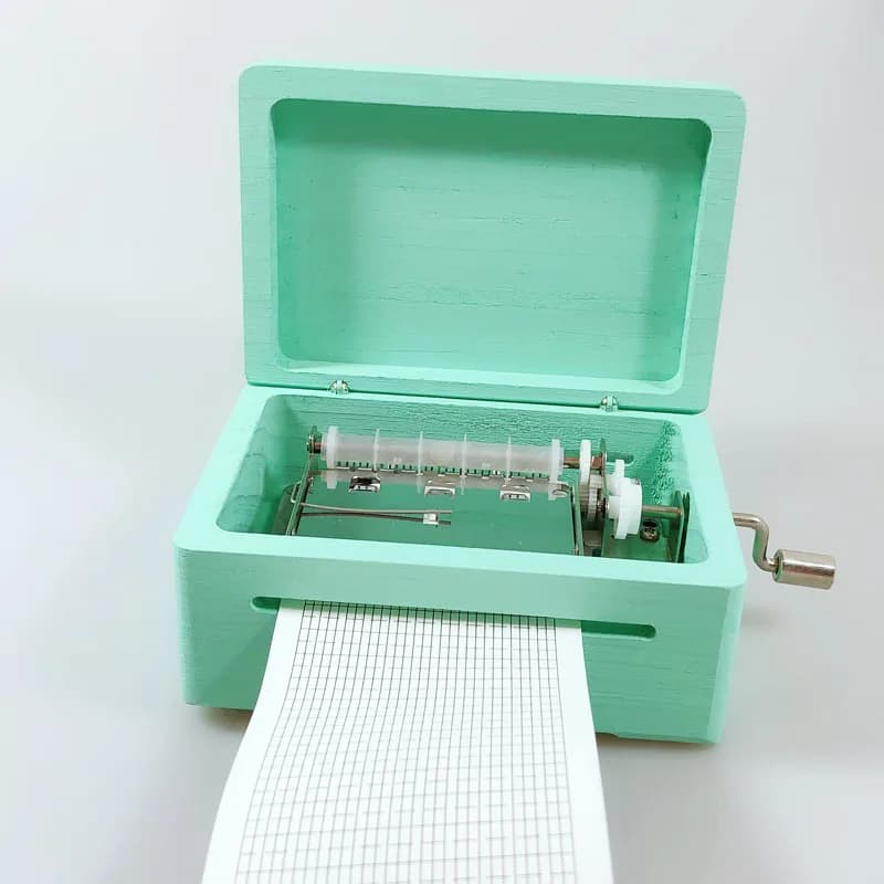 Striscia di carta FAI DA TE di music box, 30 nota a manovella a mano foto di music box regali per gli amanti, personalizzato inciso di music box,