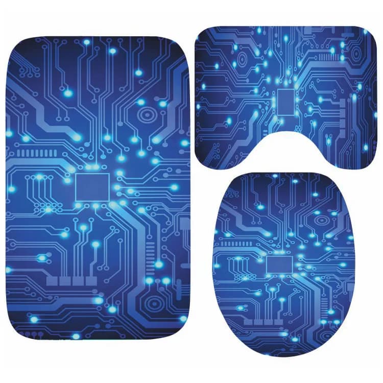 Nuovo novità circuito tappetino per WC PC circuito stampato stampa bagno tappetino da bagno tappeto tappeto 3 pezzi tappetini da doccia per ingegnere