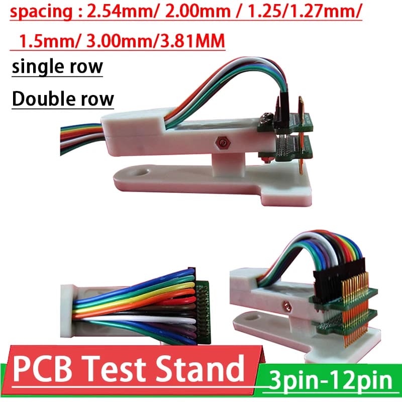 Morsetto per test di masterizzazione 2.54mm 2.00mm 1.27MM 1.5mm Dispositivo per test di masterizzazione PCB Supporto Clip pogo pin Debug Scarica