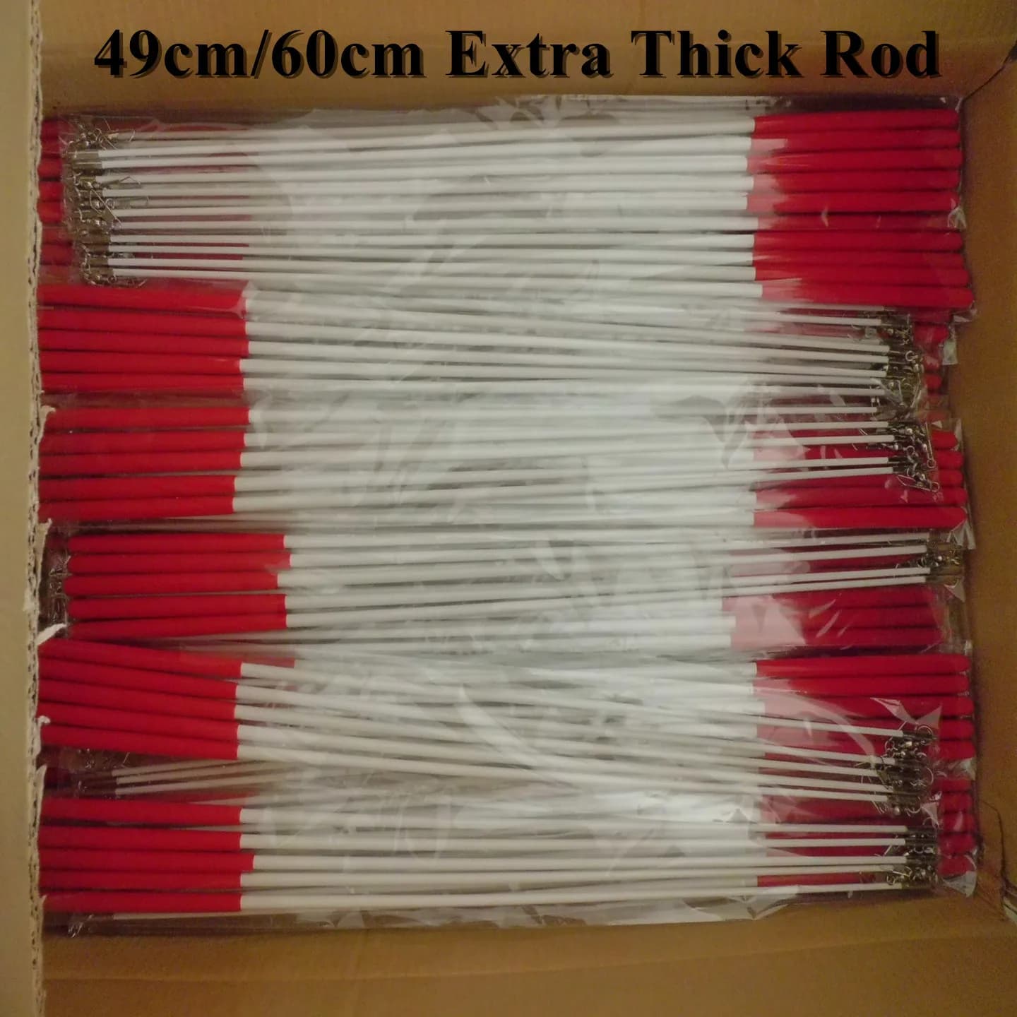 10 pezzi bastone in fibra di vetro Extra spesso Art Dancing Streamers nastro da ginnastica per balletto Twirling Rod elogio 49cm 60cm manico rosso