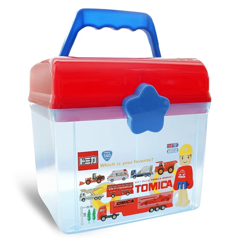 Cute Cartoon Kids Double Layers Storage Box giocattoli di plastica portatili regalo di compleanno per bambini Crayon Snack Building Block Organizer