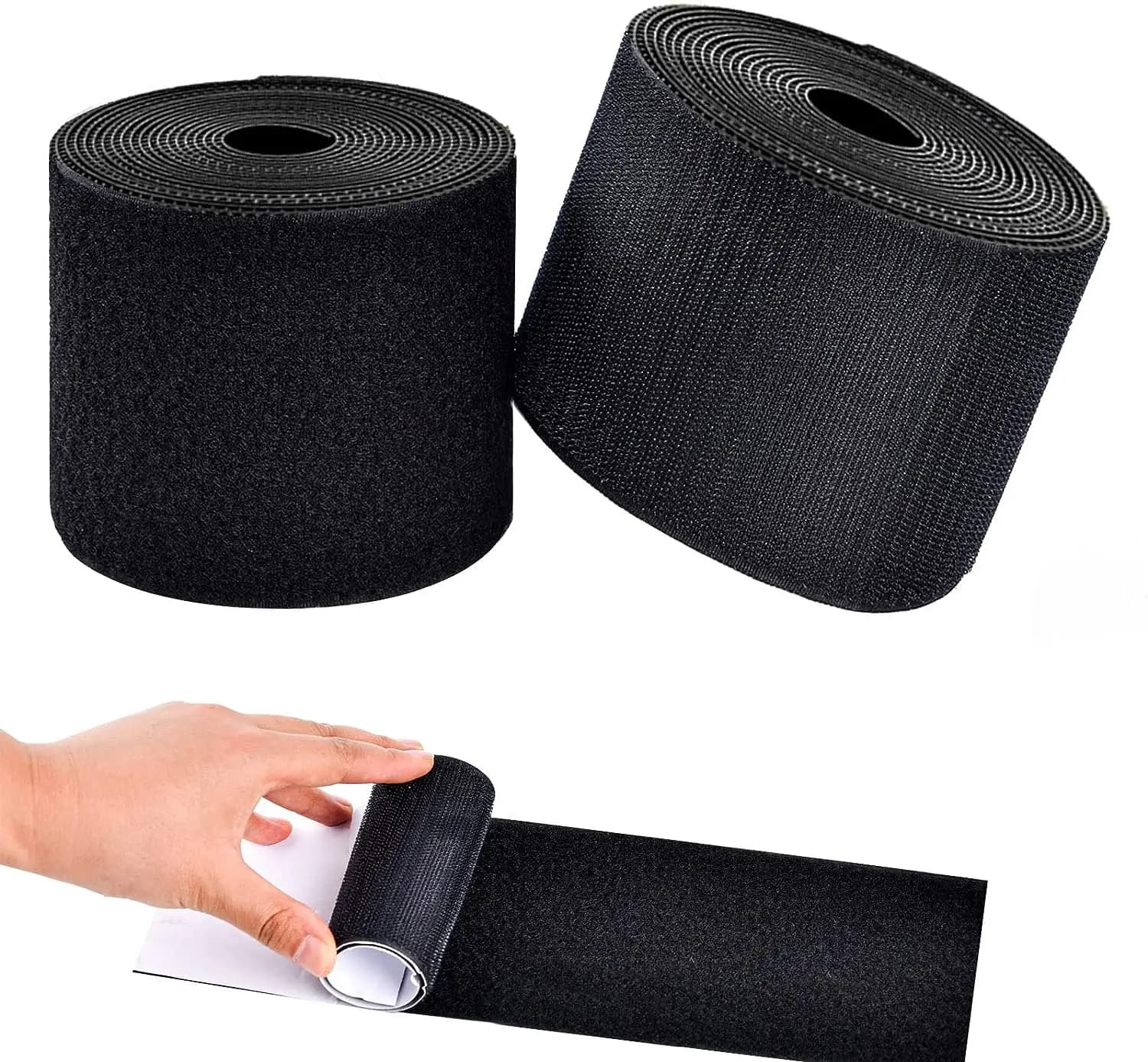 Strisce con gancio e anello di fissaggio autoadesive resistenti 1/2/5M con colla Nastri di montaggio su doppio lato Accessori artigianali fai da te
