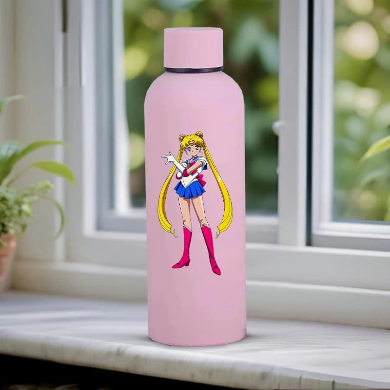 500ml Carino Sailores Moon Boccetta per vuoto in acciaio inossidabile Brocche di moda Bottiglia d'acqua stampata con cartoni animati Anime Girls
