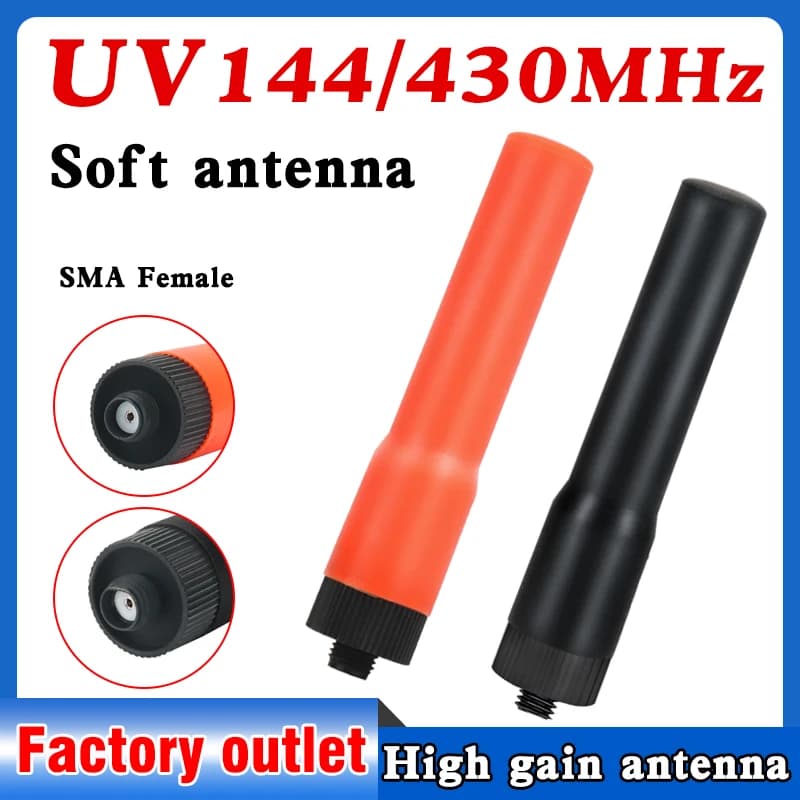 Antenna flessibile corta a doppia banda UV ST-20, compatibile con radio bidirezionali Yaesu/Baofeng Wouxun con connettore SMA femmina