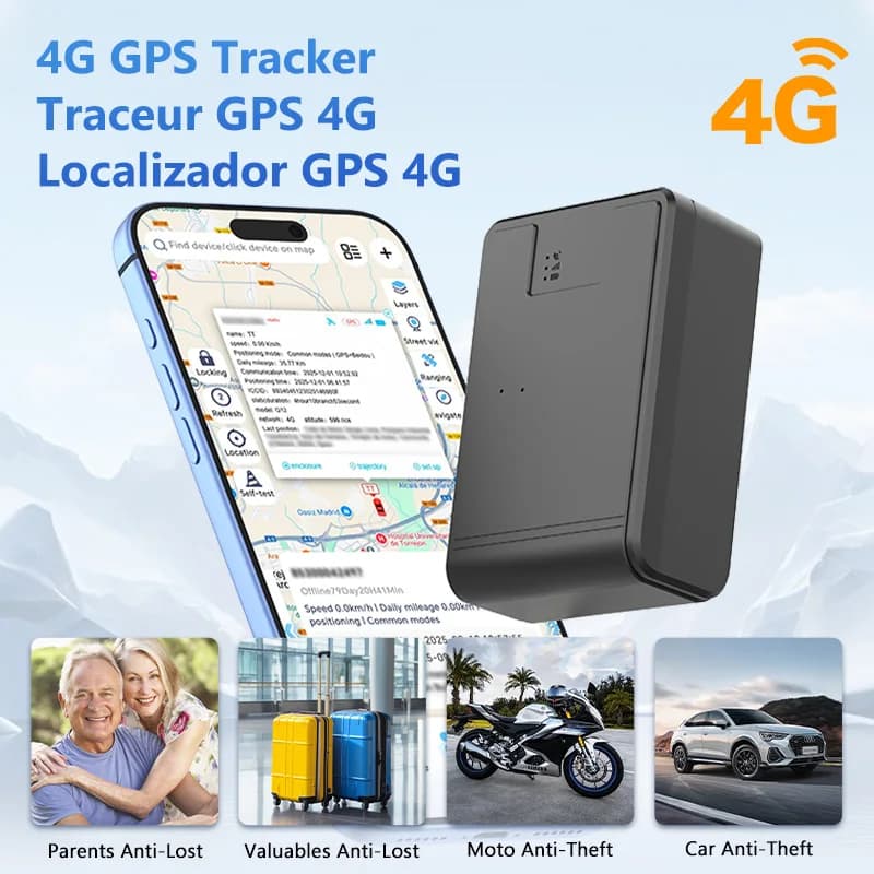 Localizzatore GPS per Auto 20000mAh/10000mAh, Tracker GPS 4G per Veicoli, Dispositivo di Tracciamento GPS in Tempo Reale, Allarme di Recinzione,