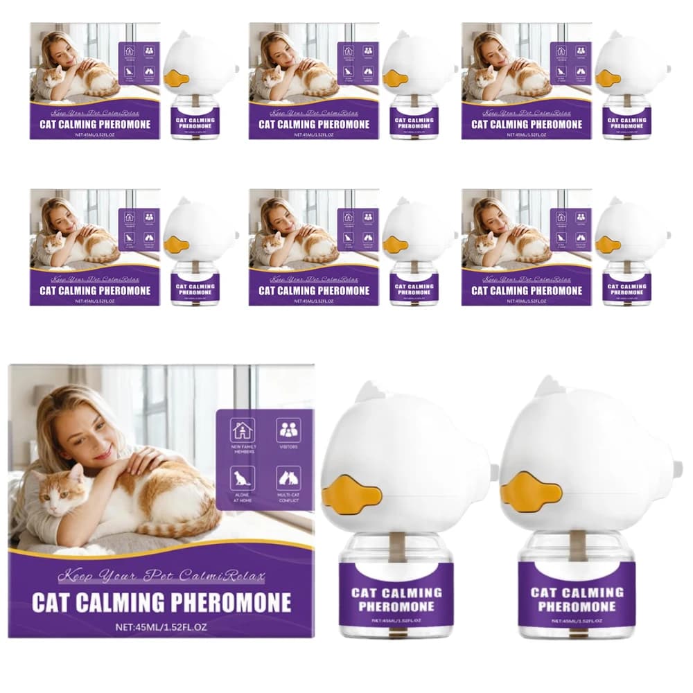 Diffusore di Feromoni da 45ML per Gatti, Dispositivo Calmante ed Emotivamente Rilassante per Animali Domestici, Allevia Efficacemente Ansia e Stress,