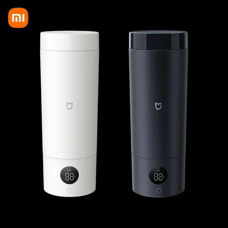 Xiaomi Mijia Tazza Elettrica Riscaldante Portatile 2 Temperature, Thermos LED, Bollitore in Acciaio Inox 316, per Viaggi e Caffè, Novità