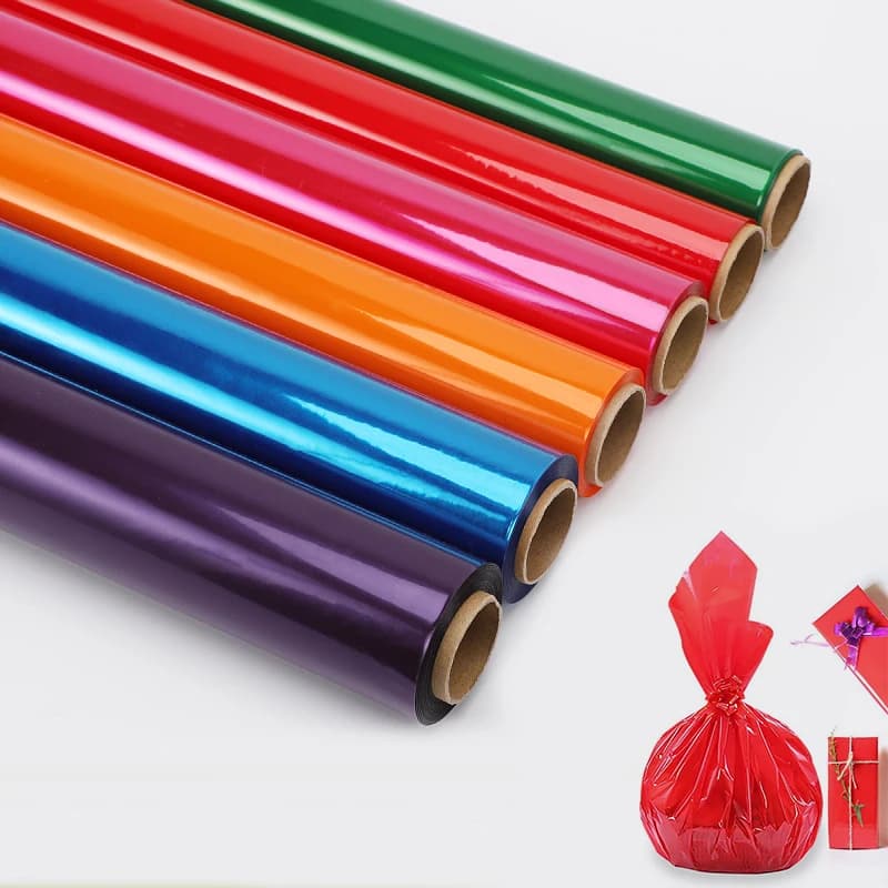 Rotolo avvolgente in Cellophane per decorazioni artistiche, artigianato floreale, 2.2mil,15.7in * 32.8Yd, per cestini, regali, dolcetti, compleanno,