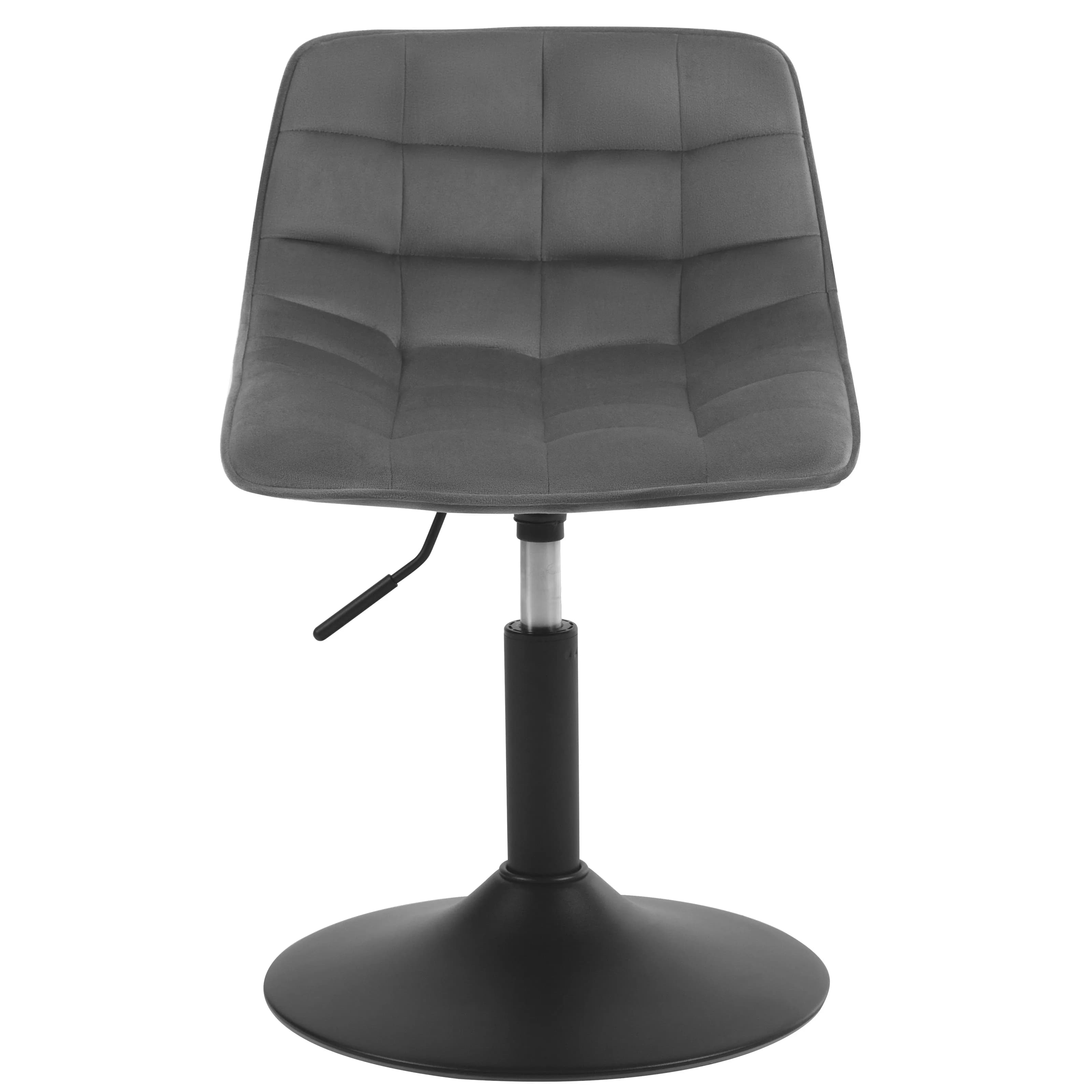 WOLTU 1PC Sgabello da bar regolabile in altezza in velluto/chenille 360 °   Sgabello da Cucina Girevole con Schienale per Casa e Bar