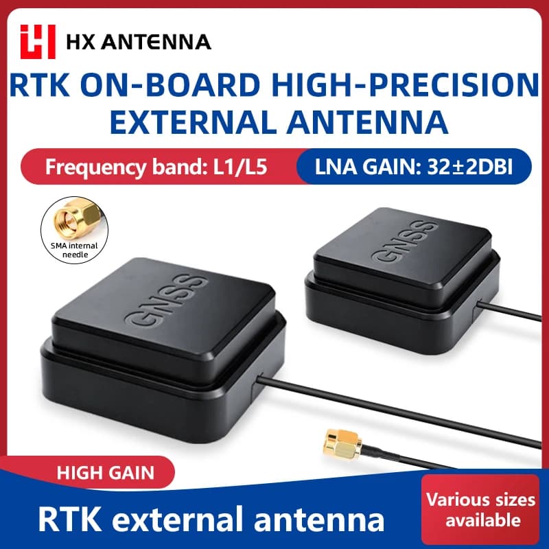 Antenna GNSS GPS HONGXIN, Antenna a Doppia Frequenza L1+L2/L5, per Tracciamento Veicoli e Posizionamento Esterno